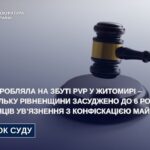 Підзаробляла на збуті PVP у Житомирі – жительку Рівненщини засуджено до 6 років 6 місяців ув’язнення з конфіскацією майна